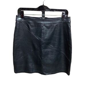 Guanny Black Faux Leather Mini Skirt Size Medium